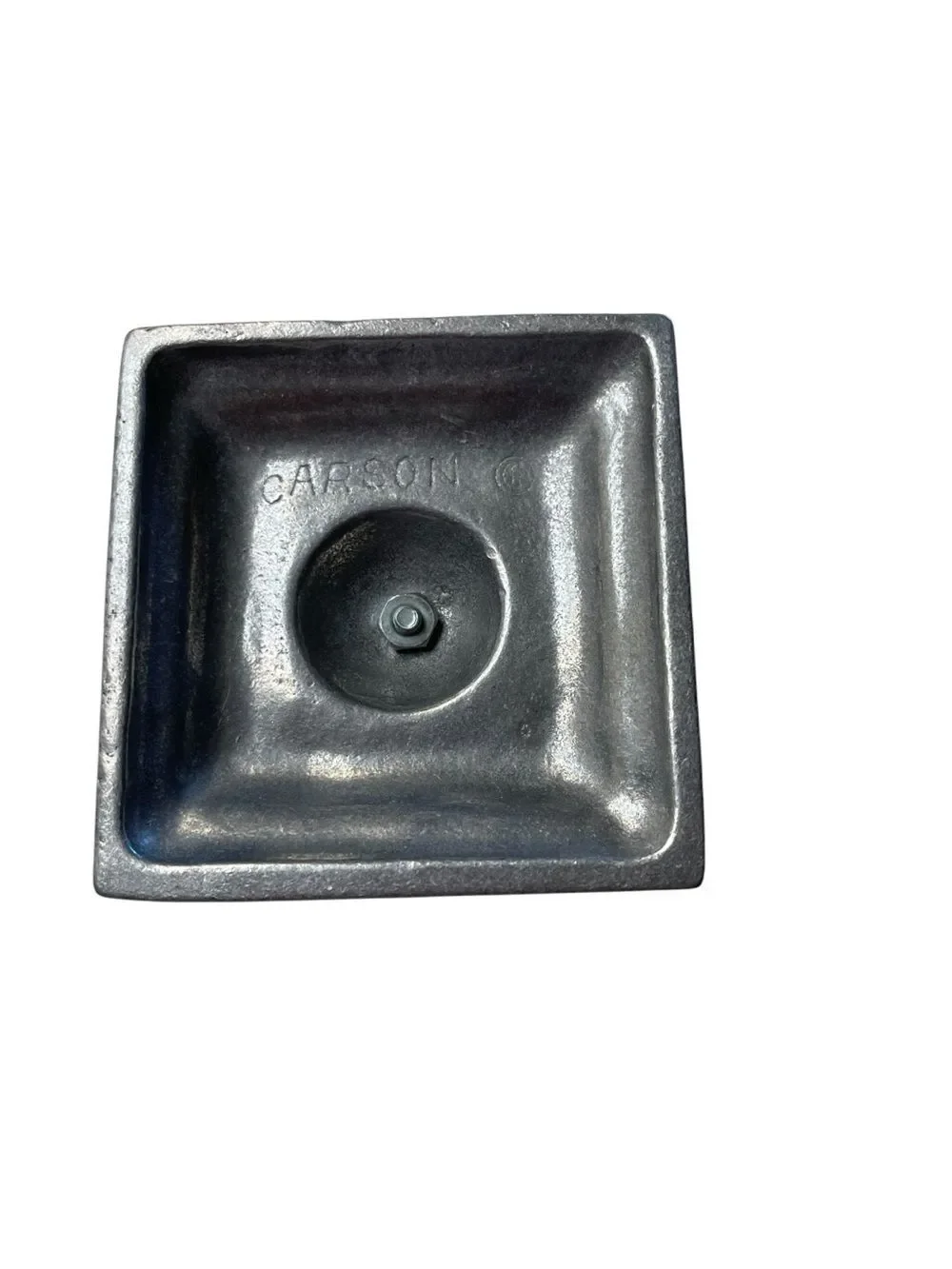 Carson Pewter Single Taper Candle Holder Vintage Square Base Rustic Home Decor